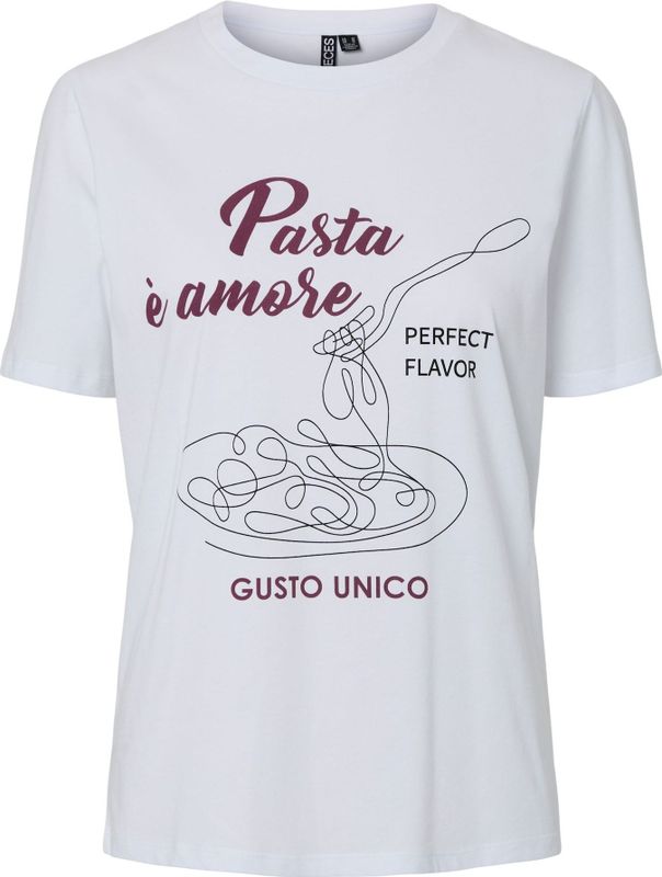 Pcjilliane - T-shirt - Katoen - Regular-fit - Print op de Voorkant