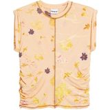 T-shirt - Multicolor - Lyocell - Korte Mouwen - Abstracte Bloemenprint