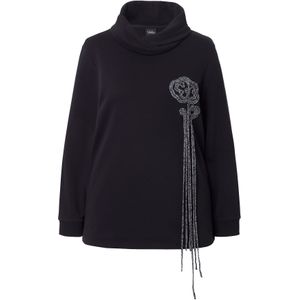 Ulla Popken Sweatshirt  zwart