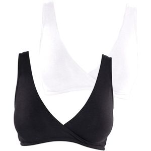Petite Fleur - Voedings-bh - Wit - Jersey - Set van 2