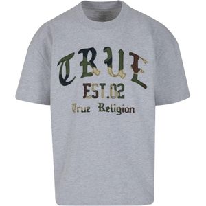 True Religion Shirt 'Forest Camo'  beige / grijs gemêleerd / donkergroen / zwart