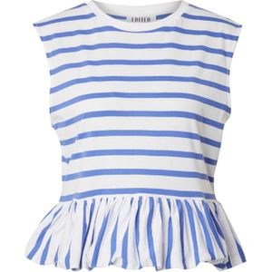 EDITED Shirt 'Davinia'  blauw / wit