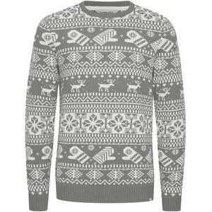 11 Project Trui 'Uwe'  stone grey / wit