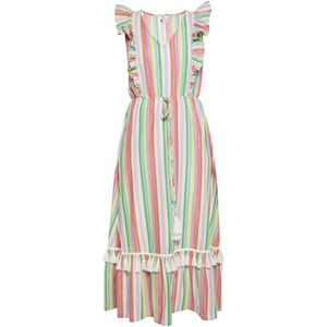 IZIA Zomerjurk  cognac / geel / lavendel / lichtroze