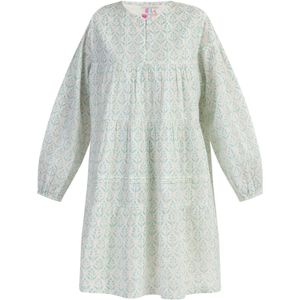 IZIA Jurk  turquoise / wit