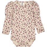Müsli by GREEN COTTON Rompertje/body  beige / donkergroen / pink