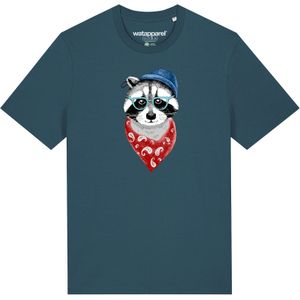 Watapparel Shirt 'Waschbär'  petrol / gemengde kleuren