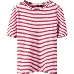 LMTD T-Shirt - NlfSeher - Hibiscus/Wit m. Pointelle - LMTD - 7-8 jaar (122-128) - T-Shirts