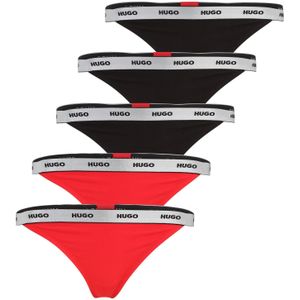 HUGO String  grijs / knalrood / zwart