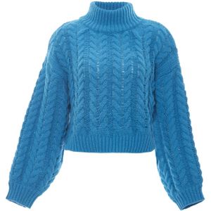 Mymo - Jumper - Turkoois - Gebreide Trui