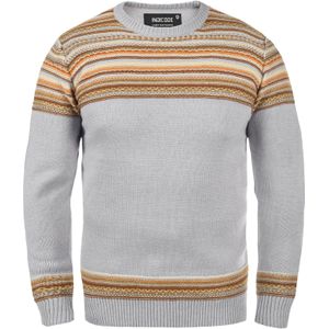 INDICODE JEANS Trui 'Lurdes'  bruin / grijs / kaki / oranje