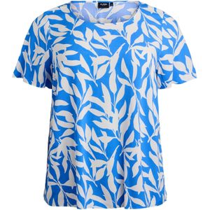 Flash by Zizzi Blouse 'Flbilly'  blauw / wit
