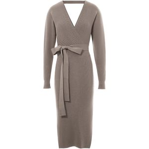 Imily Bela Gebreide jurk  bruin