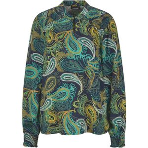 Goldner Blouse  marine / turquoise / mosterd / smaragd
