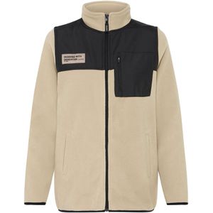 Oxmo Fleece jas 'Nete'  beige / zwart