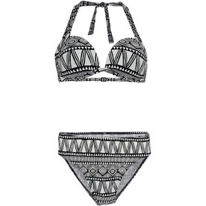 BECO the world of aquasports Bikini 'Simply Boho'  zwart / wit