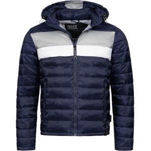 INDICODE JEANS Winterjas 'Hampshire'  navy / greige / wit