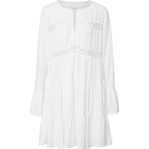 Blouse - Flare - Effen - Viscose - Lange Mouw - Tuniek Kraag