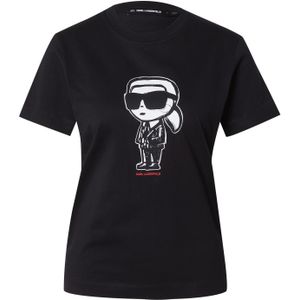 Karl Lagerfeld Shirt 'Ikon'  cranberry / zwart / wit