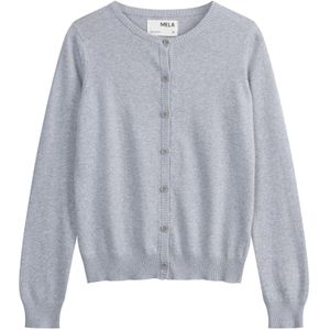 MELA Gebreid vest 'Nameen'  grijs gemêleerd