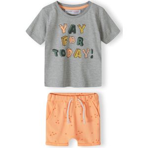 MINOTI Set  grijs / groen / abrikoos