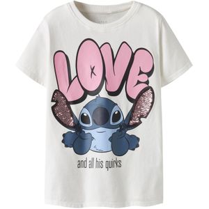 NAME IT Top 'Stitch'  navy / lichtroze / zwart / wit