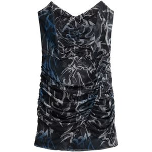 Bershka Jurk  grijs / zwart