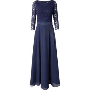 SWING - Avondjurk - Marine - Lang/maxi - Getailleerd - Driekwart Mouw