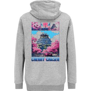 Oldskull Sweatshirt 'Retro Cherry Chaser Logo Graphic'  grijs