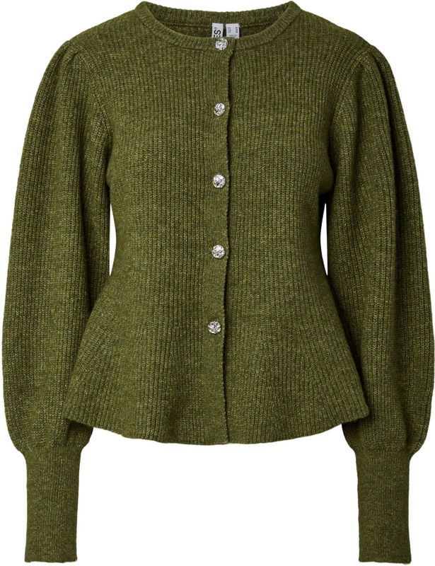 PIECES Gebreid vest 'PCAnnie'  olijfgroen