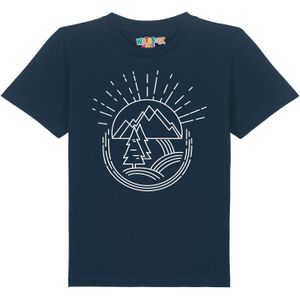 watabout.kids Shirt 'Natur Ist Schön'  navy / wit