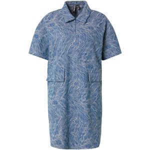 PIECES Jurk  blauw denim / wit