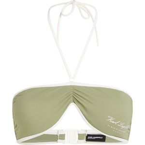 Karl Lagerfeld Bikinitop ' HOTEL'  groen / wit