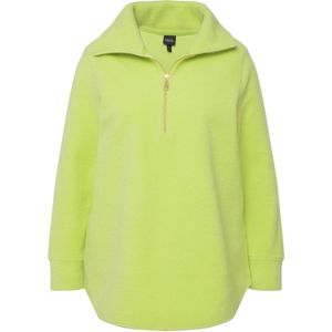Ulla Popken - Sweatshirt - Limoen - Fleece - Ronde Zoom
