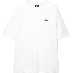 Pull&Bear Shirt 'STWD'  blauw / wit