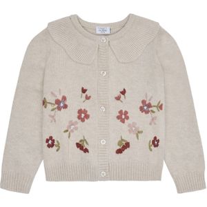 Hust & Claire Gebreid vest 'Camilia'  grijs / groen / rosa / rood