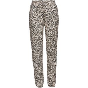 Buffalo - Jerseybroek - Zwart/taupe gedessineerd - Harembroek - Met Alloverprint