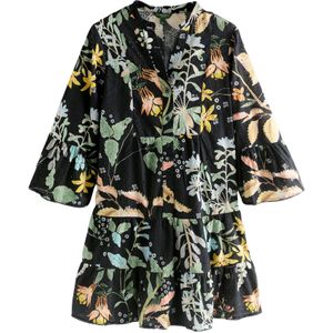 Next Blousejurk  nachtblauw / lichtblauw / geel / mintgroen