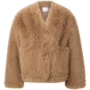 Jack van imitatiebont met garnering van imitatiebont