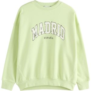 Next Sweatshirt  lichtgroen / zwart / wit