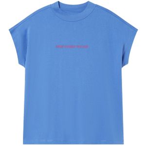 Thinking MU Shirt 'HERES COMES THE SUN'  blauw / rosa