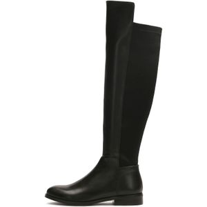 Kazar - Zwarte Platte Laarzen - Dames - Leer