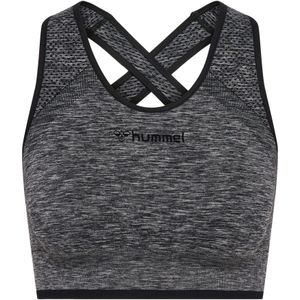 Hummel - Hmlmt Una Seamless Sports Top - Zwart Melange - Sporttop