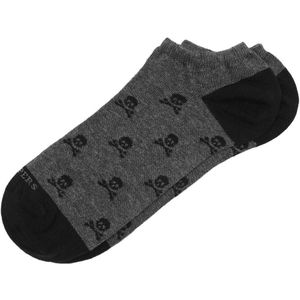 Scalpers Enkelsokken 'Nos Skull'  donkergrijs / zwart