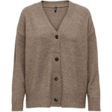 ONLY Gebreid vest 'ONLHOUSTON'  grijs gemêleerd