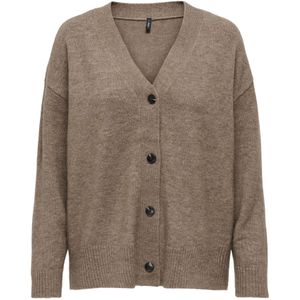 ONLY Gebreid vest 'ONLHOUSTON'  grijs gemêleerd