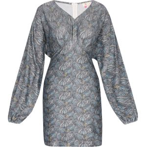 IZIA Jurk  aqua / geel / grijs