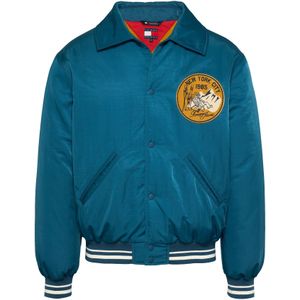 Tommy Jeans Tussenjas  blauw / curry / wit