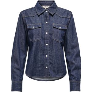 Only - Charlize - Dameshemd - Denim - Lange Mouwen - Regular Fit