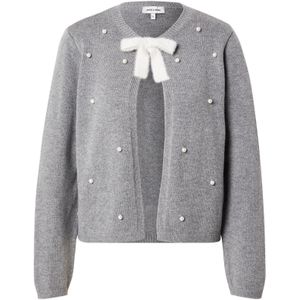 MORE & MORE Gebreid vest  grijs gemêleerd / parelwit